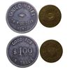 Image 1 : Two Madison County Tokens from Sheridan and Twin Bridges.