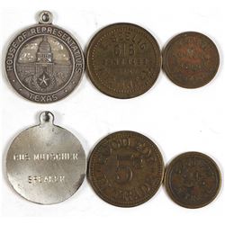 Three Political Related Texas Tokens