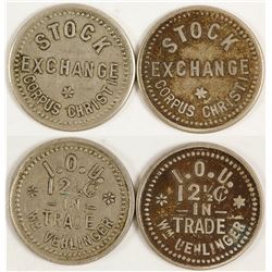 Wm. Vehlinger, Stock Exchange Tokens (Corpus Christi, Texas)