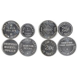 Four Texas Tokens: Crane, Dew, Denton