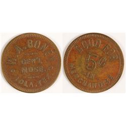 WA Boney Token (Iola, Texas)