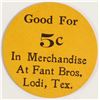 Image 1 : Fant Bros. Token (Lodi, Texas)
