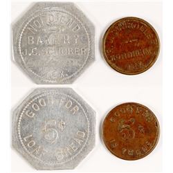 Nord End Bakery, R. J. Schroller Tokens (Nord End and Nordheim, TX)