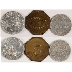 Three Wharton, Texas Tokens