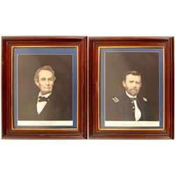 Lincoln and Grant Lithographs, 1865