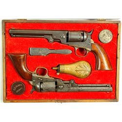 Cased Pair of .36 cal. Manhattan revolvers