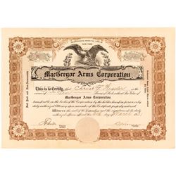 Mac Gregor Arms Corporation Stock Certificate
