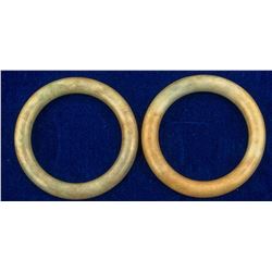 Two Pre-Revolution Jade Bangles