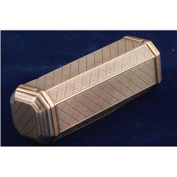 Sterling silver and gold inlay cigarette case