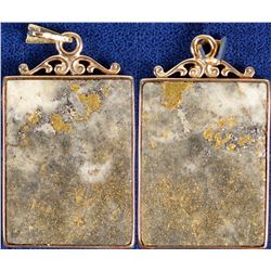 Polished Gold in Quartz Pendant