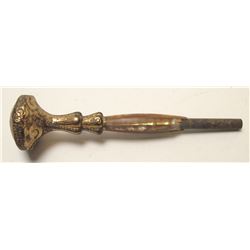 Texas Engraved Gold Cane Head
