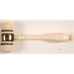 Old Ivory and Silver Gavel