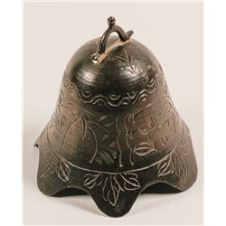 Antique brass table bell or gong