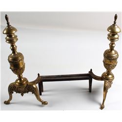 Vintage Brass Andirons