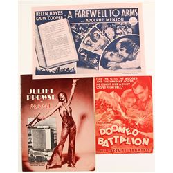 Movie and Entertainment Ephemera