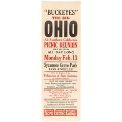 Buckeyes Big Picnic Reunion Broadside