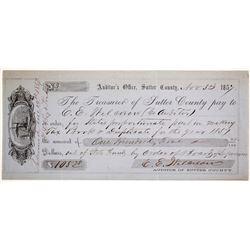 Sutter County Treasurer's Warrant