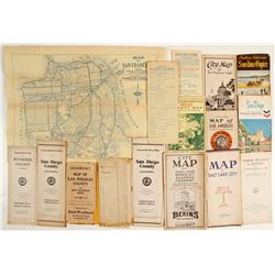 Vintage California Map Assortment