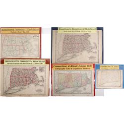 Maps of Massachusetts and Connecticut Area