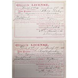 Two Bozeman, Montana Merchant Licenses