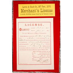 Lewis & Clark Co., Montana Territory License