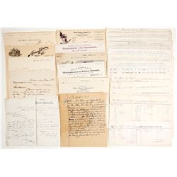 Montana Towns, Bills of Lading, Letters