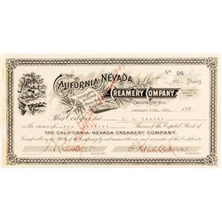 California-Nevada Creamery Co. Stock Certificate