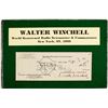 Image 1 : Walter Winchell Corporation Signed Check
