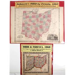 Maps of Ohio and Indiana