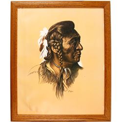 M. Yellis Print of Native Chief