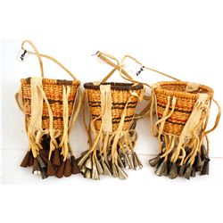 3 Western Apache Burden Baskets