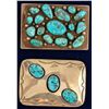Image 1 : Silver and Turquoise Belt Buckles
