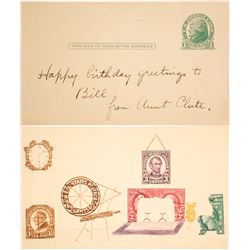 Choice Stamp Art on a Postcard