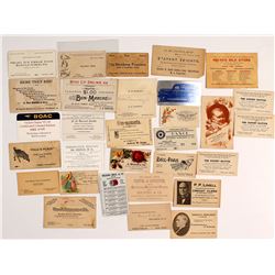 Eastern U.S. Business Cards, c.1875-1930s