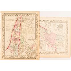 Map of Palestine; Persia/Turkey in Asia