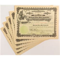 Montezuma Silver Mines Corporation Certificates