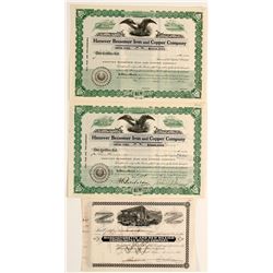 New Mexico Mining Stock Certs. (3)