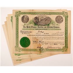 Kirby Furnace Smelting and Refining Company Stock Certificates