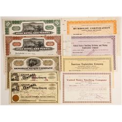 Utah Metal & Tunnel Co. Stock Certs. (Misc. Stock Certs)