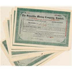 Swastika Mining Company, Ltd. Stock Certificate Collection