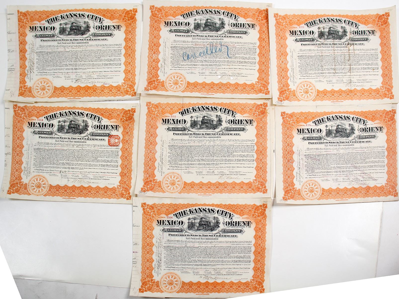 Kansas City, Mexico & Orient Railways Stocks