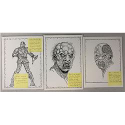 The Rage (2007) - Creature Designs Concept Original Art Set of 3 - Lot B