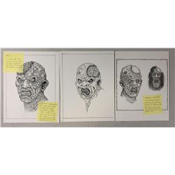 The Rage (2007) - Creature Designs Concept Original Art Set of 3 - Lot C