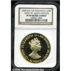 Elizabeth II gold 50 Pence 2000,