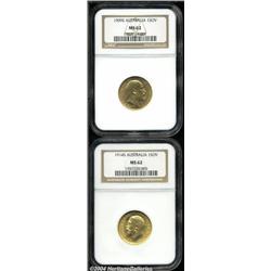 Pair of gold Sovereigns,