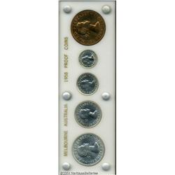 Elizabeth II Five-piece Proof Set 1958 Melbourne,