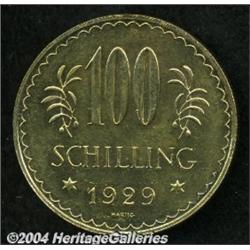 Republic gold 100 Schilling 1929,