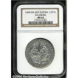 Salzburg. Johan Ernst 1/2 Taler 1694,