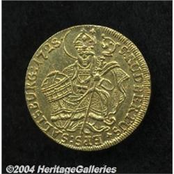 Salzburg. Leopold Anton gold Ducat 1728,