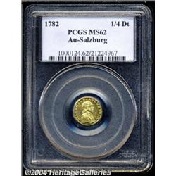 Salzburg. Hieronymous gold 1/4 Ducat 1782,